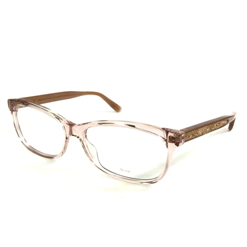 Jimmy Choo Eyeglasses Frames JC239 FWM Nude Crystal Sparkly Gold 55-15-145